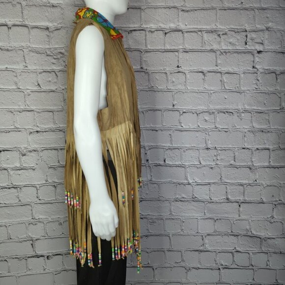 60's Flower Child Handmade Vest and Bell Bottom Jean Costume, Women's XL - Picture 3 of 14